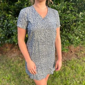 NEVER WORN! Blue/ Denim Leopard Dress